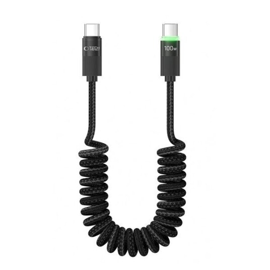 Tech-Protect UB20T USB-C 100W Kabel 180 cm Svart - Rask Lading Tech-Protect UB20T USB-C 100W Kabel 180 cm Svart - Rask Lading