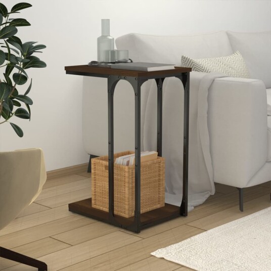 vidaXL Sidebord brun eik 40x30x60 cm konstruert tre