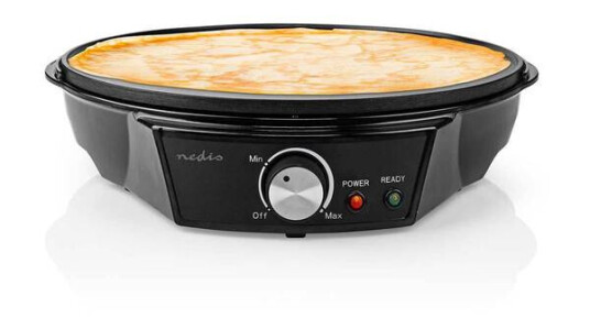 Nedis crepe Maker | Diameter: 300 mm | 1200 W | Non-stick belegg | Tempraturinnstillinger | Indikasjons lys | Sort | Metall