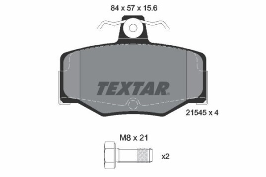 Bremseklosser TEXTAR 2154501 Bremseklosser TEXTAR 2154501