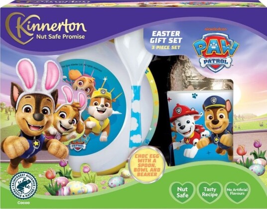 Paw Patrol Påskegavesett med Sjokoladeegg og Frokostsett – Kinnerton Paw Patrol Påskegavesett med Sjokoladeegg og Frokostsett – Kinnerton