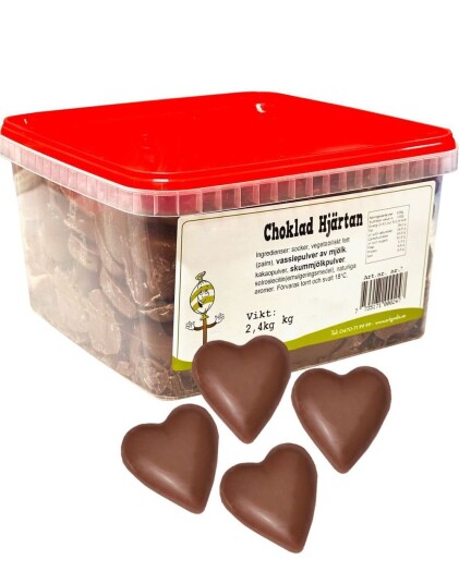 Ert Godis 24 kg Sjokoladehjerter Ert Godis 24 kg Sjokoladehjerter