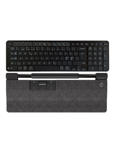 Contour RollerMouse Pro Regular Dark Grey + Balance Keyboard BK Wireless Pan Nordic Version Keyboard and rollerbar set Nordisk Gr