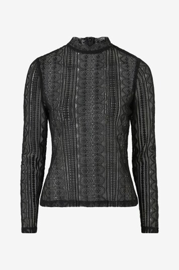 By Malina Topp Fei Lace Top Svart