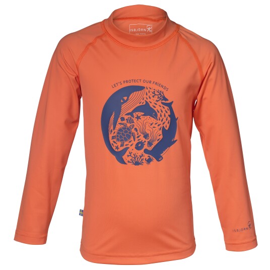 Isbjörn of Sweden Kids' Sealion Sun Sweater Papaya 86/92