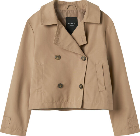 name it Nkfmadelin Trench Coat Short Beige 116