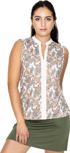 Func Factory Zoe Golf pologenser dame Light Paisley (851)