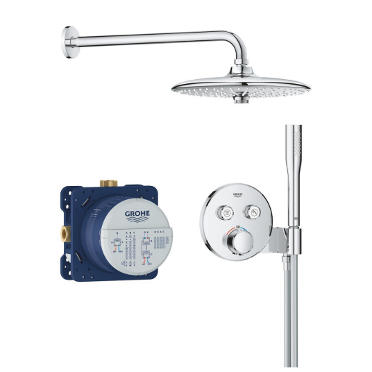 Grohe Precision Smartcontrol Dusjpakke For innbygning 2 uttak Krom