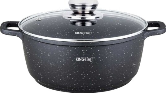 King Hoff Gryte Med Marmorert Belegg 20 Cm Diameter 2,3 L Svart „Kinghoff“