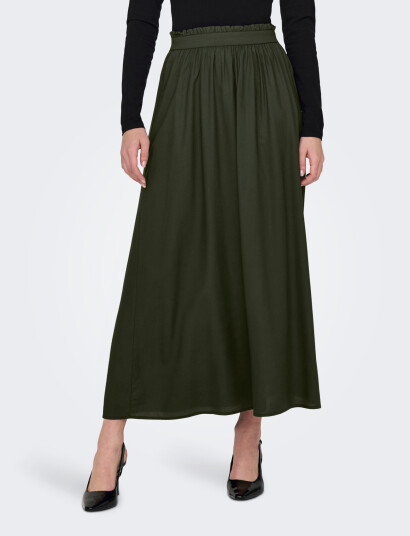 ONLY Onlvenedig Life Long Skirt Wvn Noos - Khaki green - S