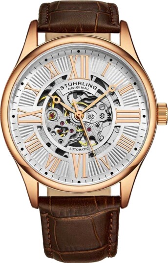 Stührling Original Herreklokke 3942.4 Atrium Sølvfarget/Lær Ø42 mm Stührling Original Herreklokke 3942.4 Atrium Sølvfarget/Lær Ø42 mm