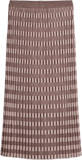 Calvin Klein Checkered Plaid Rib Skirt Pink XL