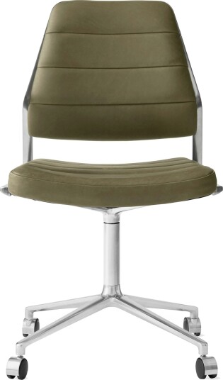 454 Swivel Chair With wheels Bosco Leather