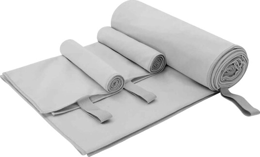 vidaXL Sports håndklesett 3 stk. Grå 210 x 100 cm