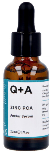 Q+A Zinc PCA Ansiktsserum 30ml - Aknebehandlende, Vegansk, Alkoholfri