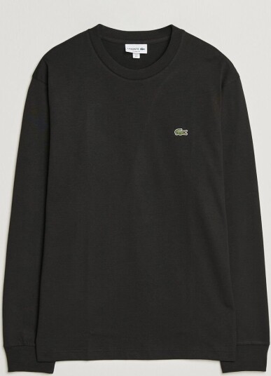 Lacoste Crew Neck Long Sleeve T Shirt Black Lacoste Crew Neck Long Sleeve T Shirt Black