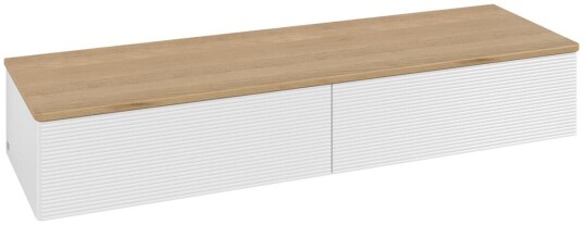 Villeroy & Boch Villeroy & Boch Antao Sideskap 160x50x26,8 cm m/lys Hvit Høyglans/Eik Villeroy & Boch Villeroy & Boch Antao Sideskap 160x50x26,8 cm m/lys Hvit Høyglans/Eik