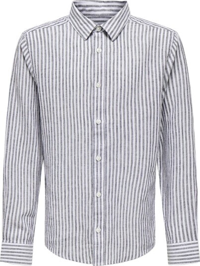 ONLY & SONS Osjcaiden Life Ls Reg Stripe Lin 660 Wvn Navy 140
