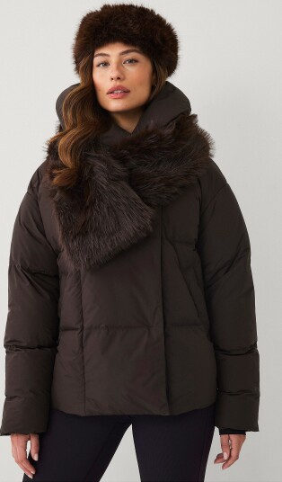 Áhkká Dun jakke Warm Quilted Jacket With Shawl Brun Áhkká Dun jakke Warm Quilted Jacket With Shawl Brun