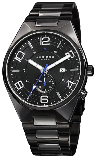 Akribos XXIV Herreklokke AK849BK Sort/Stål Ø45 mm