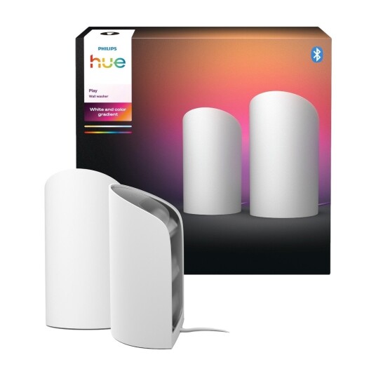 Philips Hue bordlampe 2 pakning hvit Philips Hue bordlampe 2 pakning hvit