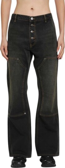 Off White Dame Jeans Svart W32,
