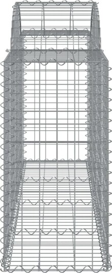 vidaXL Gabionkurver buede 4 stk 200x50x80/100 cm galvanisert jern