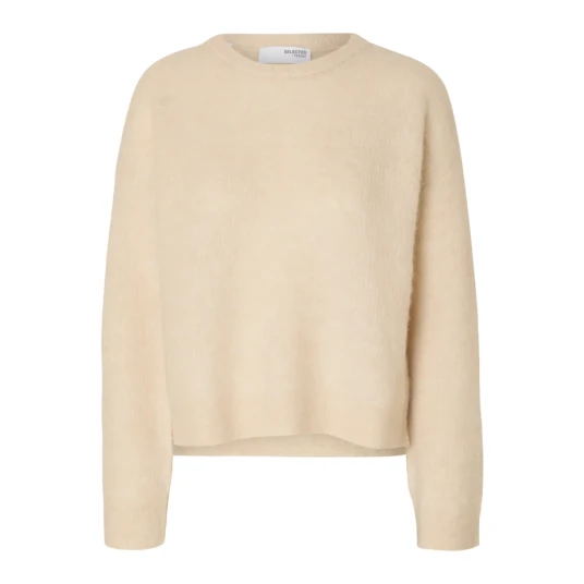 Selected Femme Dame Strikkevarer Beige L