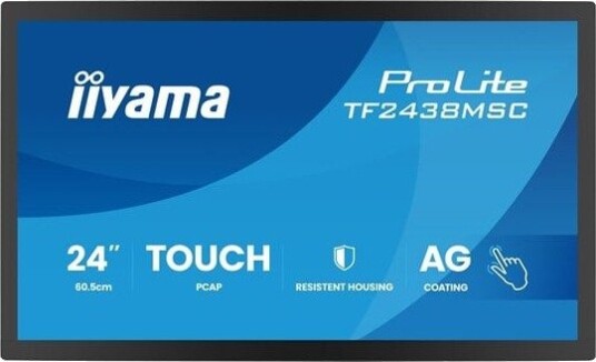 iiyama ProLite TF2438MSC-B2 24" Full HD LED-Skjerm TF2438MSC-B2 iiyama ProLite TF2438MSC-B2 24" Full HD LED-Skjerm TF2438MSC-B2