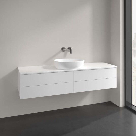 Villeroy & Boch Antao Servantskap med 4 skuffer 160x50x36 cm u/lys Hvit Matt Villeroy & Boch Antao Servantskap med 4 skuffer 160x50x36 cm u/lys Hvit Matt