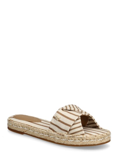 Tommy Hilfiger Espadrille Mule Sandal Stripes Cream 41