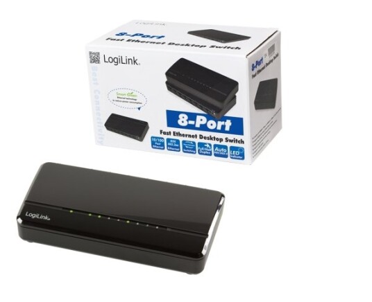 Logilink Ns0104, Uhåndtert, L2, Fast Ethernet (10/100), Full Tosidig