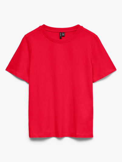 Vero Moda Paulina Short Sleeve T Shirt Rød M