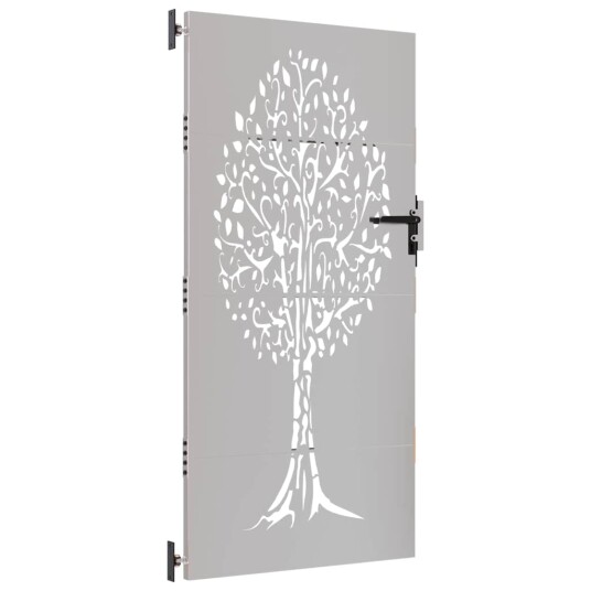 vidaXL Hageport 85x175 cm cortenstål tredesign