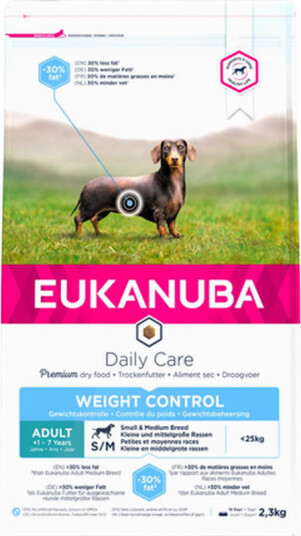 Eukanuba Adult Weight Control Small/Medium Veterinærfôr Til Voksne Hunder 15 kg