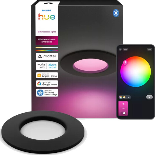 Hue Waca Slim Downlight S 90Mm Black