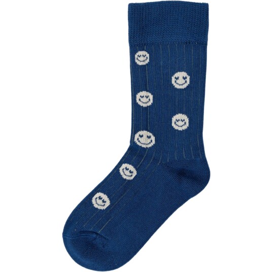 minipop® Cobalt Smilie Bambus Motif Strømper 19-22