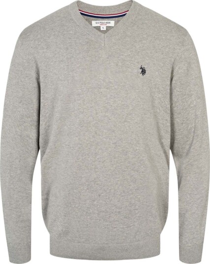 U.S. Polo Assn. Uspa V Neck Knit Cosmo Men   Grey   L