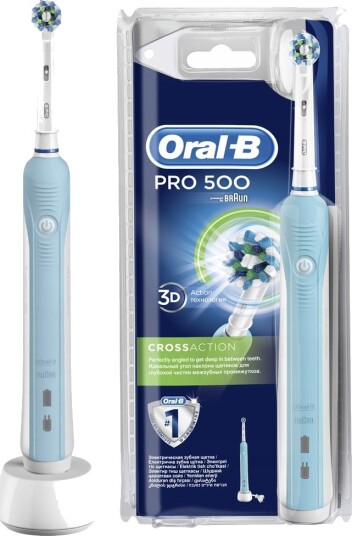 Oral B Pro 500 elektrisk tannbørste CrossAction Oral B Pro 500 elektrisk tannbørste CrossAction