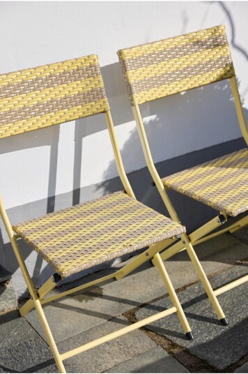 Jotex 2pakke Kaféstol Smørgul/beige RODEZ 2240930020