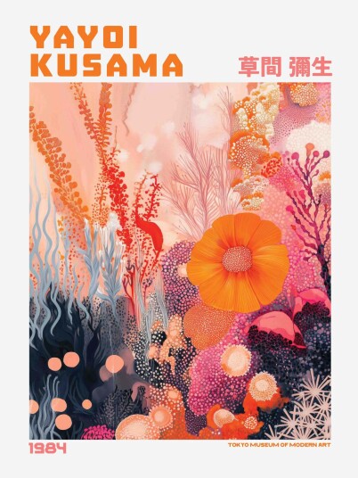 Namly Design Plakat Yayoi Kusama Blomsterkunst POSTERS0AVEZ