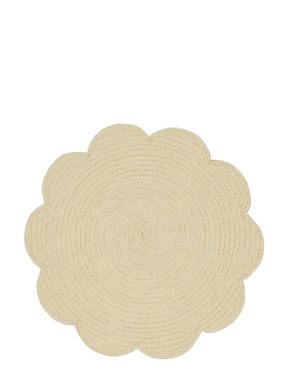 Noble House Place Mat Flower   Beige   10X10CM