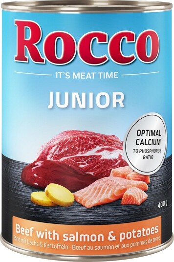 Rocco Våtfôr Junior Med Laks & Poteter Storfe 12 X 400 G