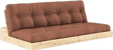 Karup Design Base Sovesofa Klarlakkert furu/759 Leirbrun