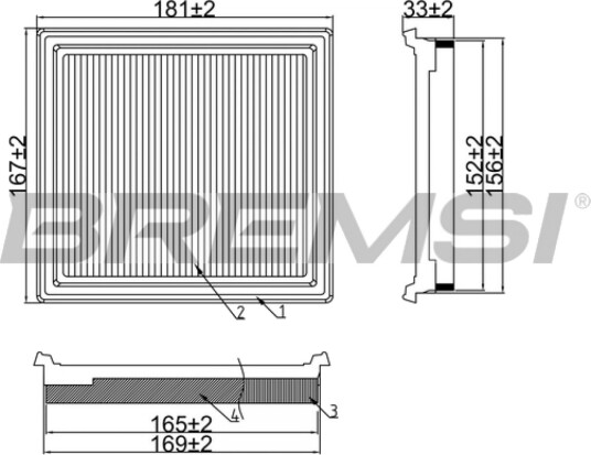Luftfilter BREMSI FA1116 Luftfilter BREMSI FA1116
