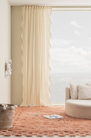 Scalina gardin med multifunksjonsbånd 1 lengde ekstra bred Beige