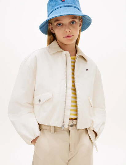 Tommy Hilfiger Cotton Emb Jacket White 46