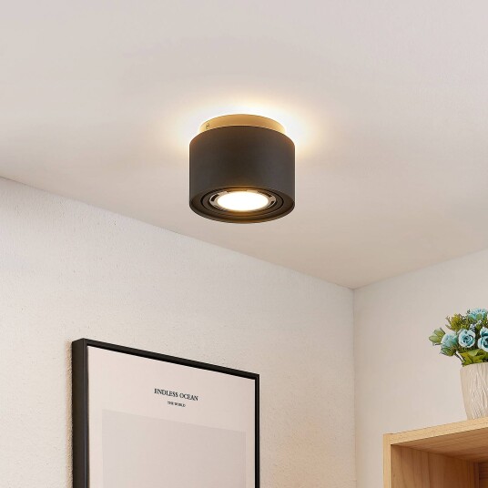 Arcchio taklampe Walisa rund svart aluminium sett med 3 stk
