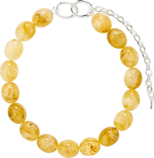Pilgrim Still Necklace Silver Plated/Yellow Yellow ONE SIZE