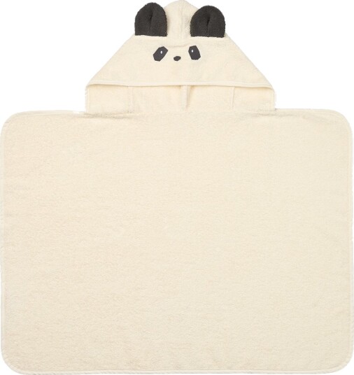Liewood Vilas Panda Baby Hooded Towel Cream One Size Liewood Vilas Panda Baby Hooded Towel Cream One Size